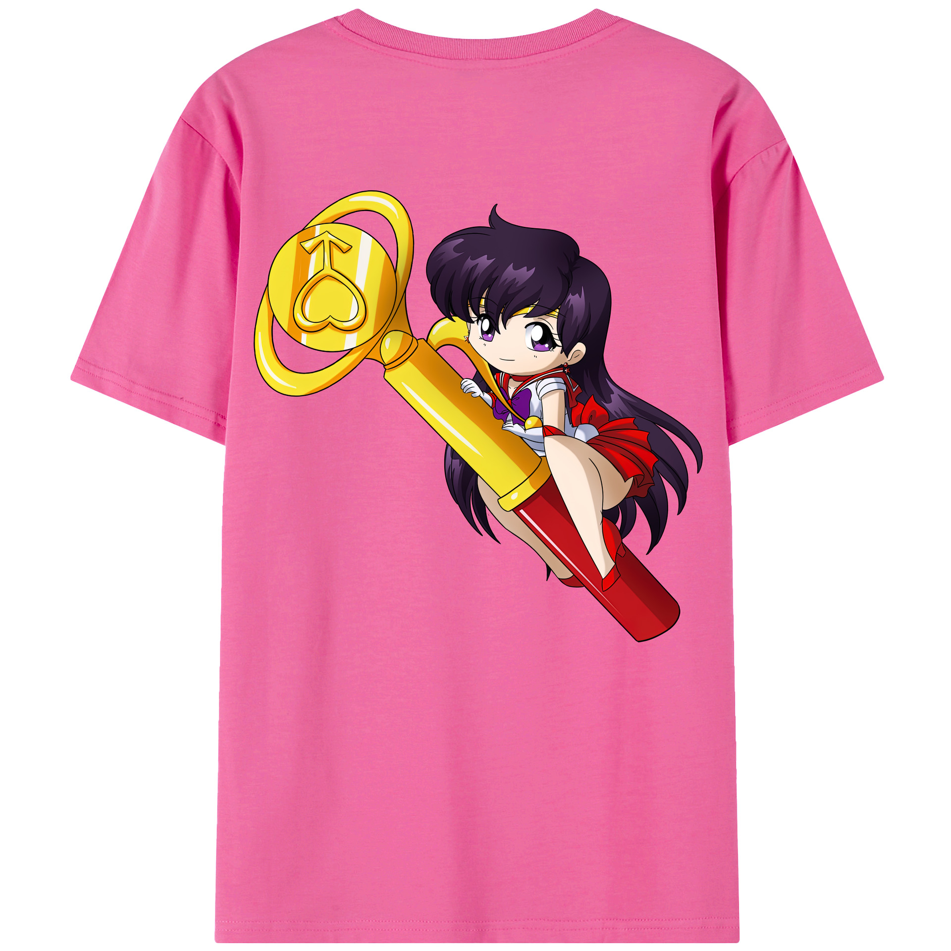 （画像用） 美少女戦士セーラームーン 火野レイ ひの レイ Sailor Moon Hino Rei （セーラーマーズ,Sailor Mars） レディース半袖Tシャツ(バックプリント)